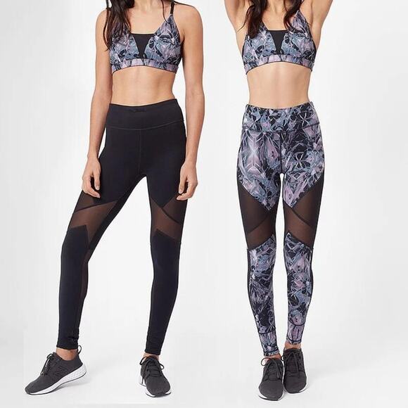 Sweaty Betty Pants - Sweaty Betty | XXS Reversible Mesh Panel Yoga Leggings